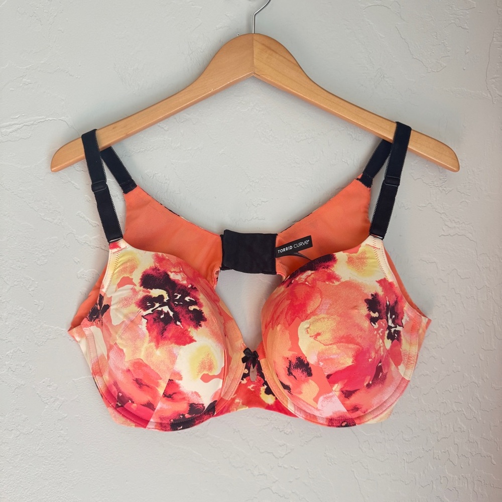Torrid Curver Bra Womens Floral Print  Bra Size 40D‎
